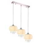 Milagro Triple Pendant Lamp Nova 3 x E14 LED Chrome