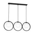 Milagro Pendant Lamp Boston Bar 3 x E14 Black