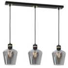 Milagro Pendant Lamp Richmond Black / Gold 3 x E27 Listwa
