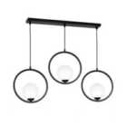 Milagro Pendant Lamp Boston 3 x E14 Black