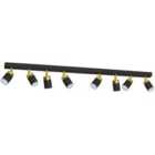 Milagro Ceiling Lamp Joker Black/Gold 8 x GU10