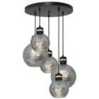 Milagro Pendant Lamp Omega Black / Gold 5 x E27 Circle