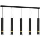 Milagro Pendant Lamp Joker Black/Gold 5 x GU10