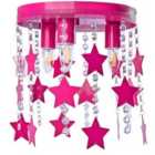 Milagro Ceiling Lamp Star 3 x E27 Dark Pink