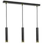 Milagro Pendant Lamp Dani Black/Gold 3 x GU10