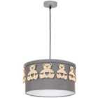 Milagro Pendant Lamp Mis 1 x E27 Grey