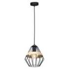 Milagro Pendant Lamp Cliff Black 1 x E27