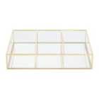3 Compartments Clear Glass Makeup Organiser