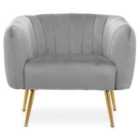 Larissa Grey Velvet Accent Chair