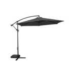 Groundlevel 3M Banana Garden Parasol - Black