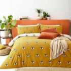 Furn. Theia King Duvet Cover Set Cotton Ochre