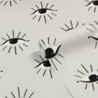 Furn. Theia Grey/Beige Abstract Eyes Foiled Wallpaper 10m x 53cm