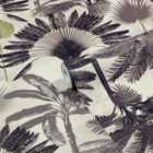 Furn. Malaysian Palm Blush Pink/Charcoal Grey Tropical Printed Wallpaper 10m x 53cm