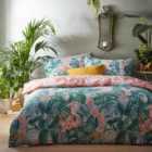 Furn. Medinilla Double Duvet Cover Set Cotton Sage/Blush