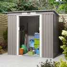Rowlinson Trentvale Light Grey Metal Pent Shed without Floor - 6 x 4ft