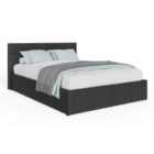 GFW Side Lift Small Double Ottoman Black PU Bed