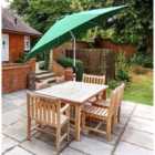 Glamhaus Garden Tilting Table Parasol For Outdoors Crank Handle - Green