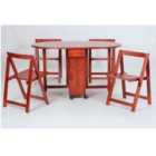 Heartlands Furniture Butterfly Dining Set with 4 Chairs Mahogany