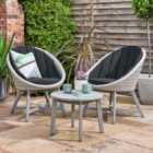 Norfolk Collection Chedworth Curved Bistro Set - Grey