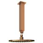 Hadleigh 250mm Ceiling Mounted Round Shower Head with Square Arm - Brushed Bronze