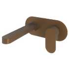 Beckington Single Lever Wall Mounted Mono Basin Mixer Tap - Brushed Bronze