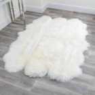Native Natural Sextuple Natural White Sheepskin Rug