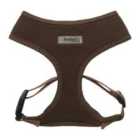 Bunty Soft Mesh Adjustable Dog Harness with Rope Lead - Brown - Medium