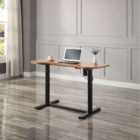 Jual San Francisco Height Adjustable Standing Desk Oak Veneer