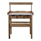 Esscherts Garden NG103 Potting Table With Rack - Brown