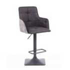 2 x Orion Suede Effect Dark Grey Bar Stools