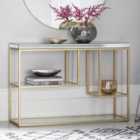 Crossland Grove Venice Console Table Champagne