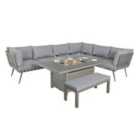 Royalcraft Mayfair 8 Seat Sofa Set w/150 x 90cm Firepit Table