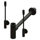 Hadleigh Professional Bottle Trap and Designer Isolation Valve Kit - Matt Black