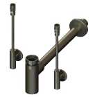 Hadleigh Professional Bottle Trap and Designer Isolation Valve Kit - Matt Anthracite