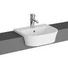 Kerala 1 Tap Hole Semi Recessed Cloakroom Basin - 550mm