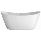 Wickes Sydney Freestanding Matt White Double Ended Slipper Bath 1700 x 800mm