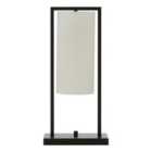 Table Lamp - Black Base/White Linen Shade