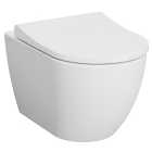 Kerala Round Rimless Wall Hung Toilet Pan & Soft Close Seat