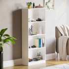 Cambridge 4 Tier Large Bookcase White