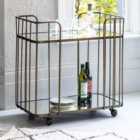 Crossland Grove Brompton Drinks Trolley Bronze 750X457X787Mm Brown