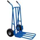 Charles Bentley 270kg Heavy Duty Folding Blue Sack Truck Trolley