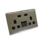 ENER-J Smart Wifi 13A Wifi Twin Wall Sockets With 2 Usb Ports (silver)