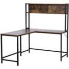 Zennor State Industrial Corner L-Shape Desk w/ Shelf