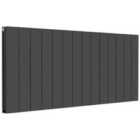 Ascot Double Anthracite Aluminium Designer Radiator 600 X 140Mm