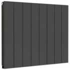 Ascot Single Anthracite Aluminium Designer Radiator 600 X 810Mm