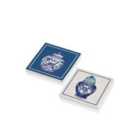 Rozi Set Of 2 Vase Bleu Blanc Natural Stone Coasters