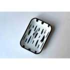 Rozi Stripe Collection Enamel Rectangular Medium Roasting And Serving Dish