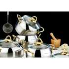 Rozi Venus Collection 8-piece Stainless Steel Cookware Set - Gold Handles