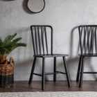 Crossland Grove Oxford Dining Chair (Set of 2) Black 450X455X920mm