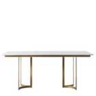 Crossland Grove Wykey Dining Table Gold 1800X900X760mm